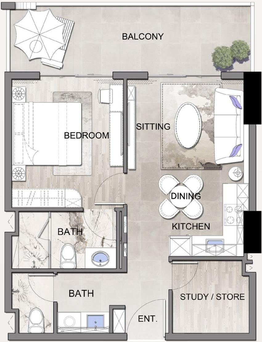 A-1 Studio Plan