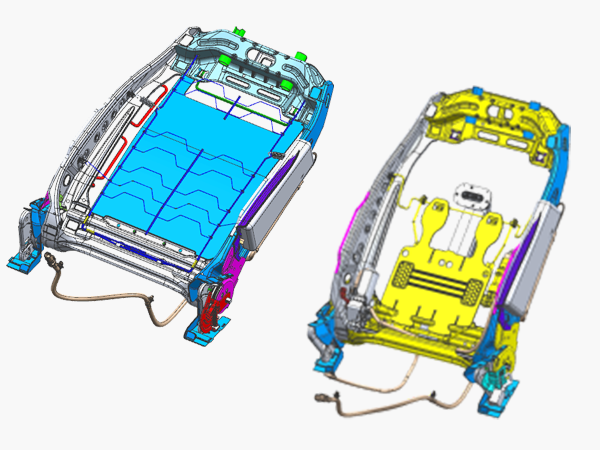 前排靠背骨架总成