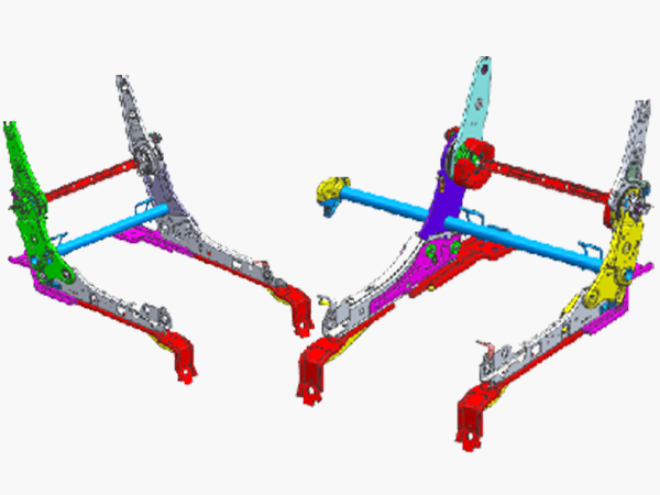 二排坐垫骨架总成